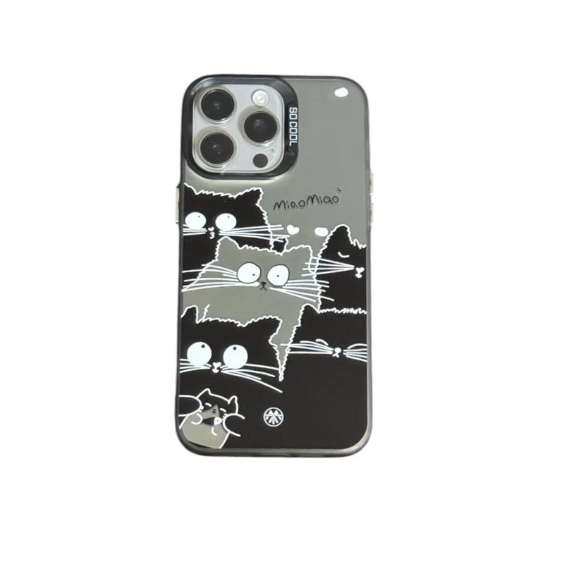 کاور مدل سوکول طرح گربه کد Ca66 مناسب برای گوشی موبایل اپل  Iphone 15 promax