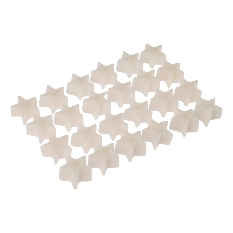 شمع دست ساز مدل ستاره بسته 24 عددی