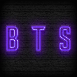 چراغ نئونی دیواری مدل bts کد NL005