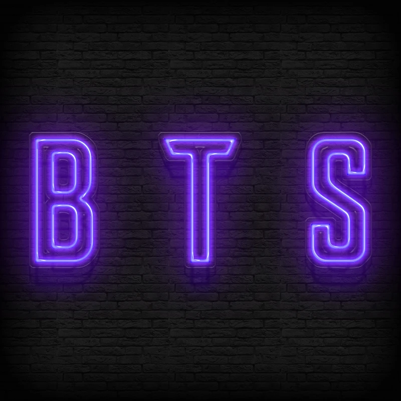 چراغ نئونی دیواری مدل bts کد NL005