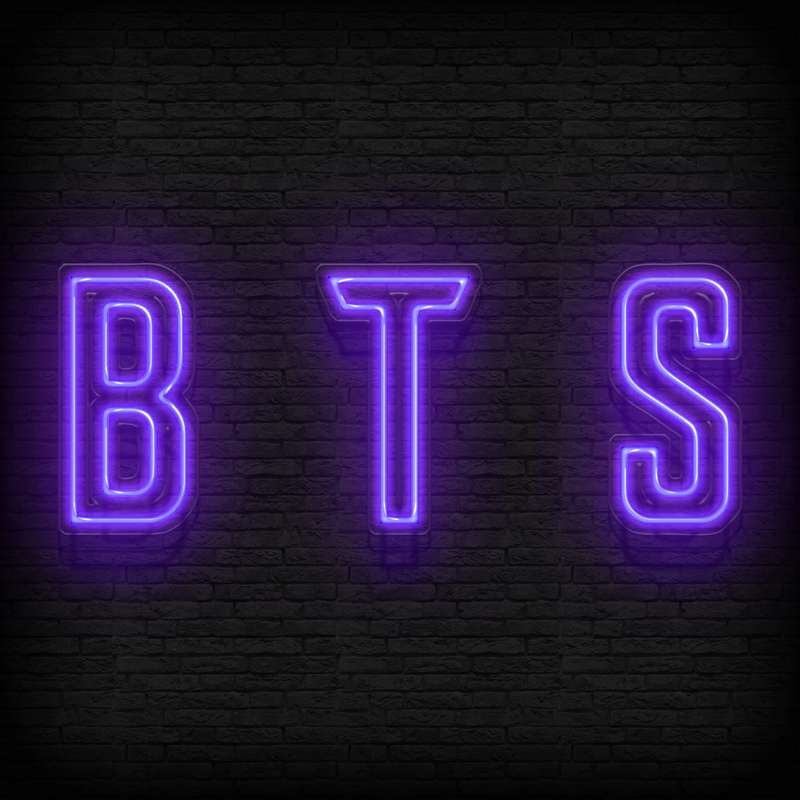 چراغ نئونی دیواری مدل bts کد NL005