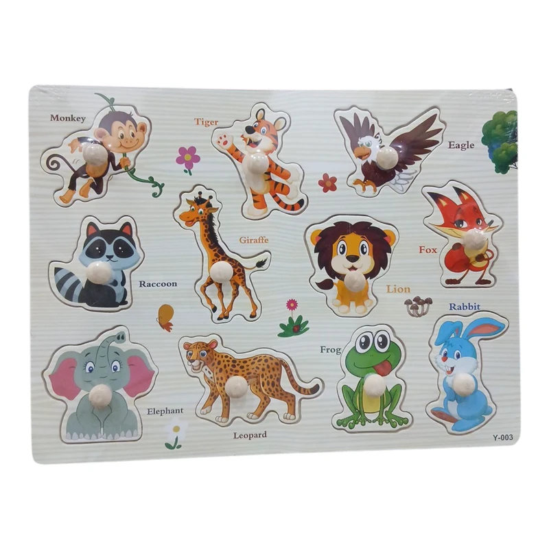 پازل آموزشی مدل جورچین برشی طرح حیوانات کد 003