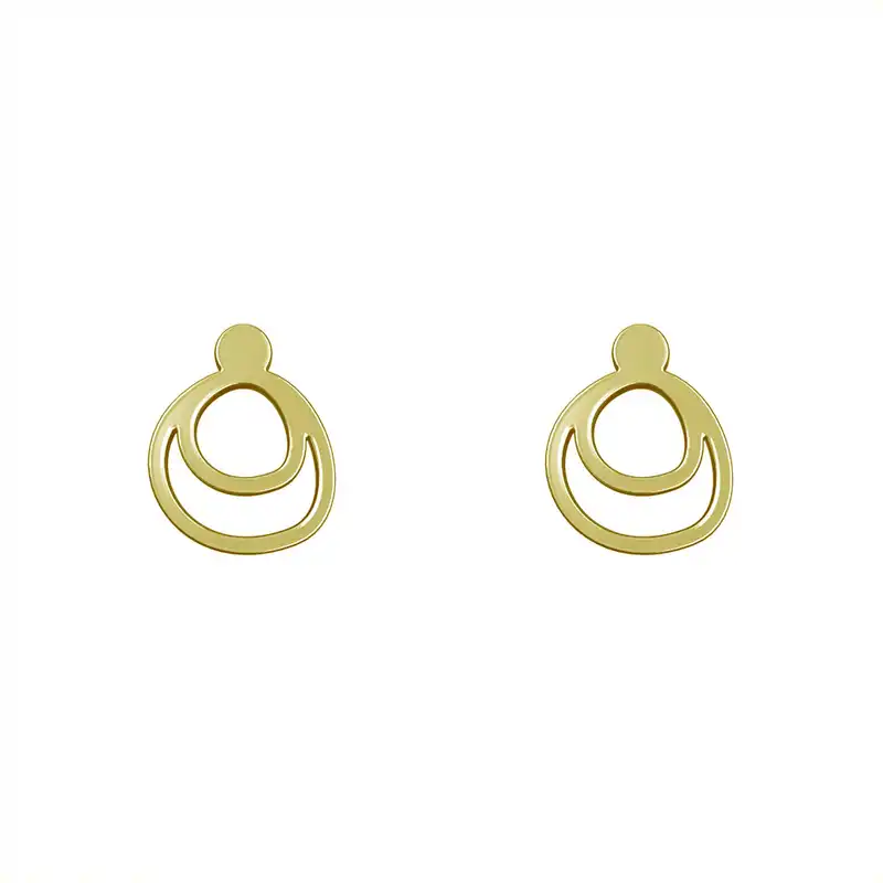 گوشواره طلا 18 عیار زنانه مدوپد مدل دایره کد GA1-15086