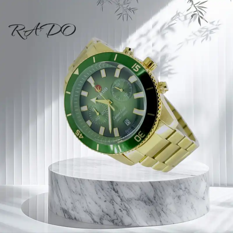 ساعت مچی عقربه‌ای مردانه  مدل سه موتور فعال شیشه غواصی