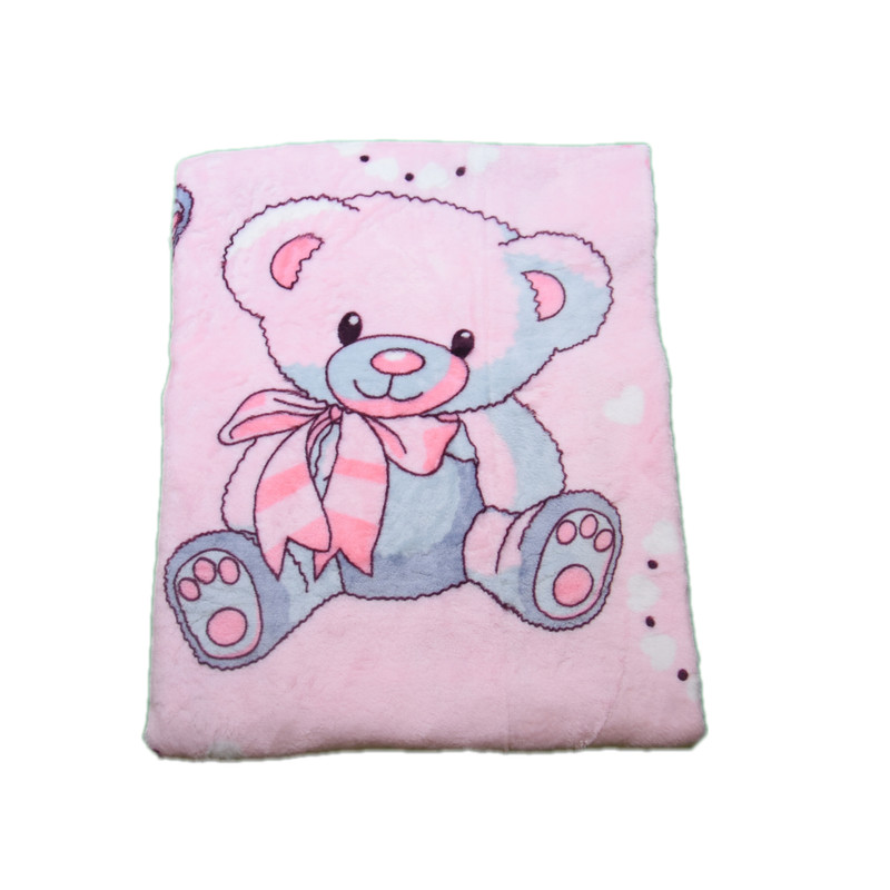 پتوی نوزادی طرح خرسی سایز 110x 75 سانتی متر