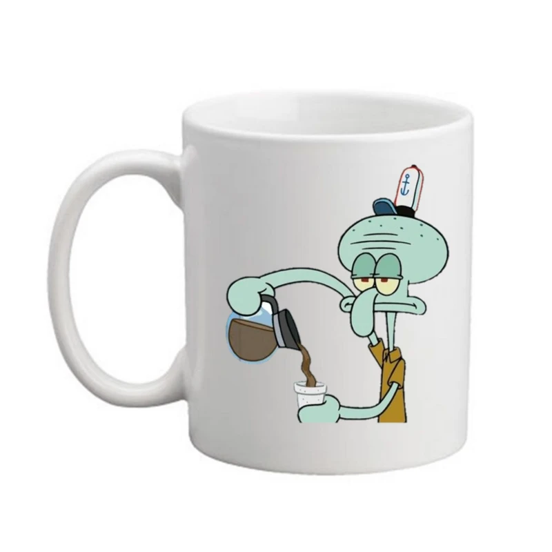 ماگ پاد آفرین طرح کارتون باب اسنفجی اختاپوس کد 1838