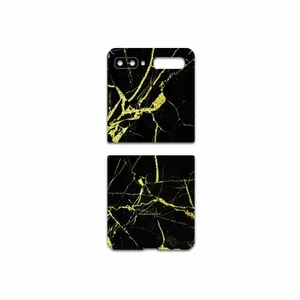 MAHOOT Graphite-Gold-Marble Cover Sticker for Samsung Galaxy Z Flip