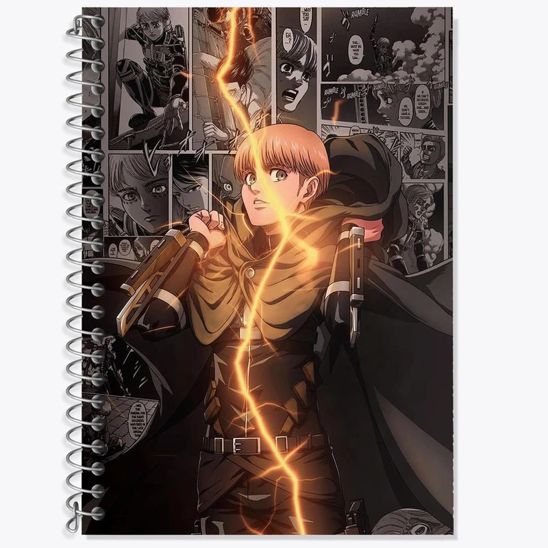 دفتر لغت 50 برگ خندالو مدل آرمین آرلرت انیمه اتک آن تایتان Attack on Titan کد 10998