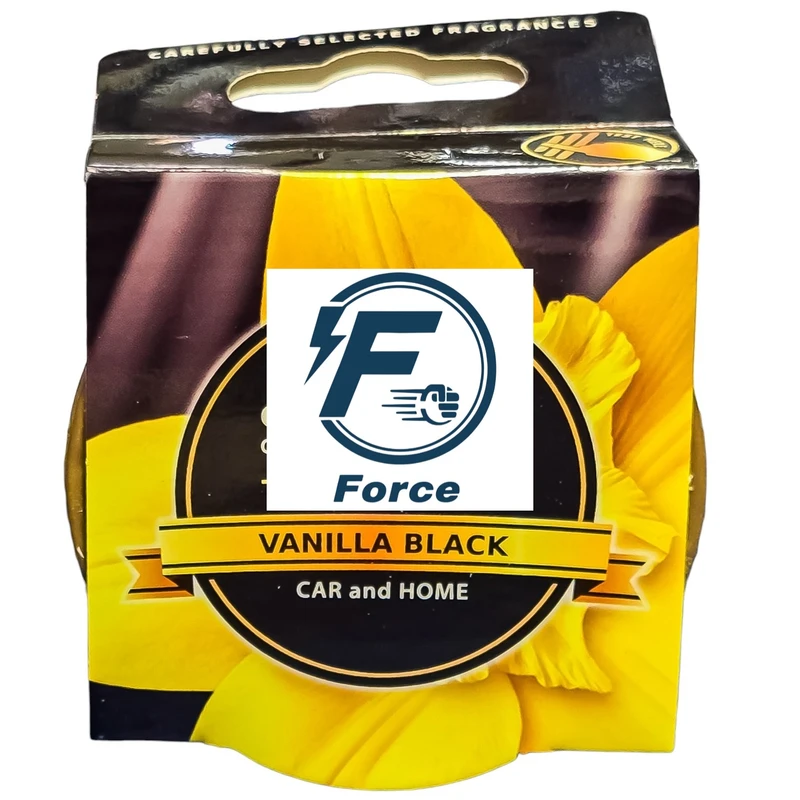 خوشبوکننده کنسروی خودرو فورس مدل Vanilla Black با رایحه وانیل
