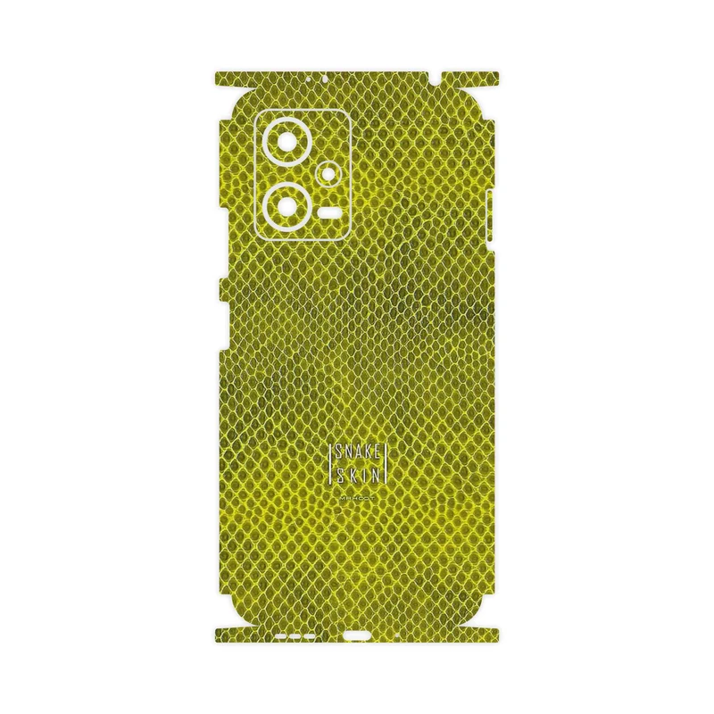 برچسب پوششی ماهوت مدل Yellow Snake Skin-FullSkin مناسب برای گوشی موبایل شیائومی Redmi Note 12 5G