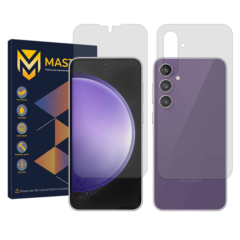 محافظ صفحه نمایش شفاف مستر مدل Resistant مناسب برای گوشی موبایل سامسونگ Galaxy S23 FE به همراه محافظ پشت گوشی