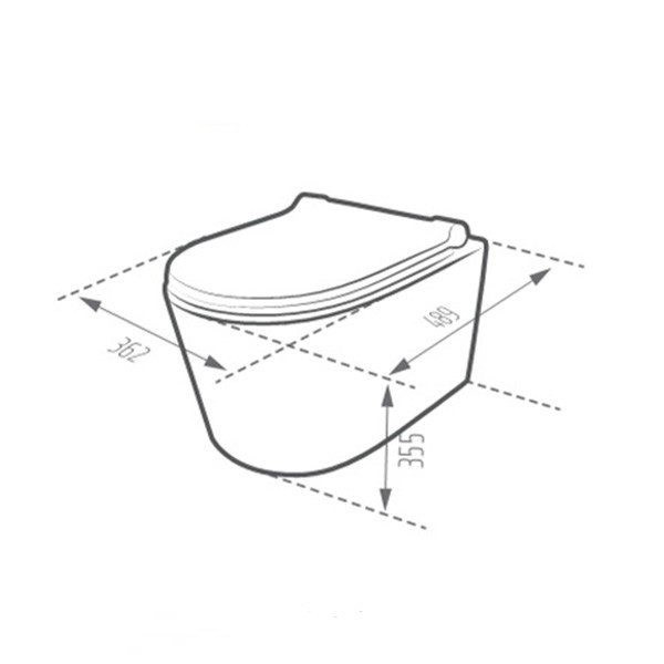 توالت فرنگی مروارید مدل وال هنگ دسپینا 49 B