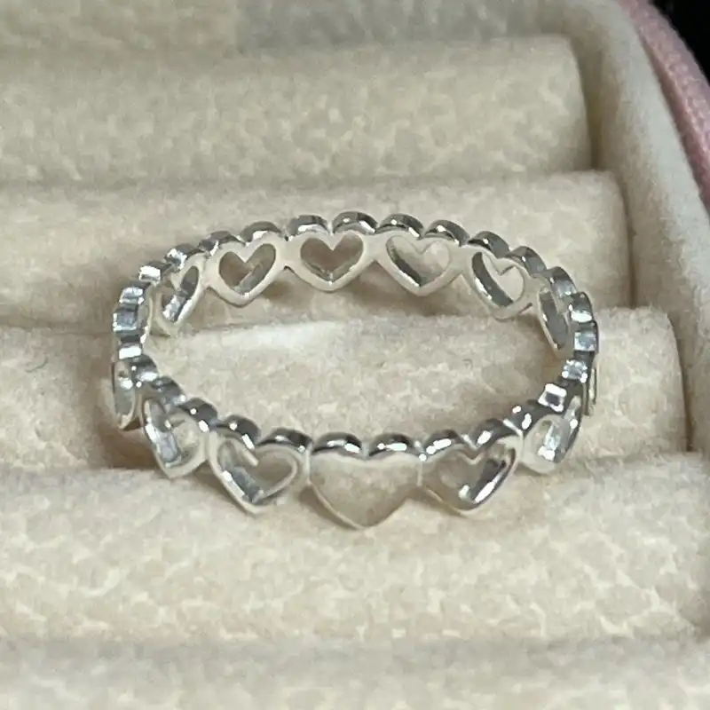 انگشتر نقره زنانه مدل قلب 4326