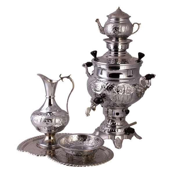 سرویس سماور گازی 5 پارچه کد 660 ظرفیت 6 لیتر سرویس سماور گازی 5 پارچه کد 660 ظرفیت 6 لیتر