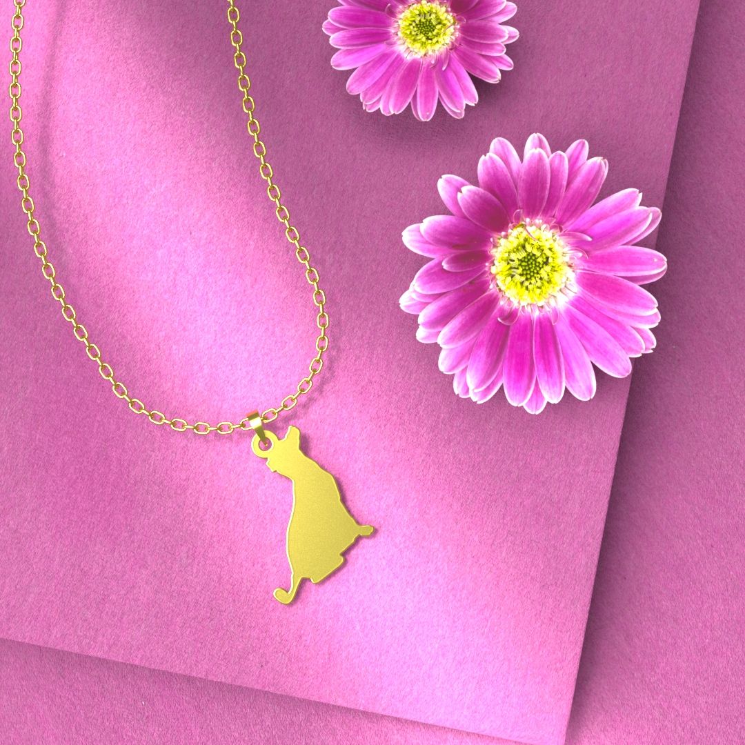 گردنبند طلا 18 عیار زنانه مدوپد مدل سگ کد J3-1-1101 -  - 6