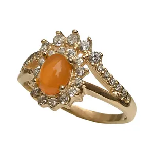 انگشتر نقره زنانه مدل 003-1 عقیق یمن