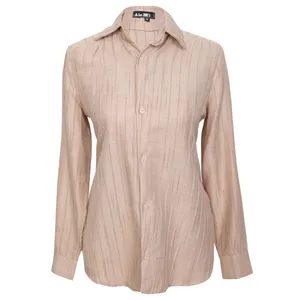 شومیز آستین بلند یقه برگردان زنانه مدل  Z505c