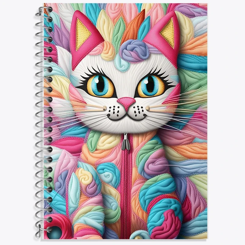 دفتر لغت 50 برگ خندالو طرح گربه (Cat) کد F2068