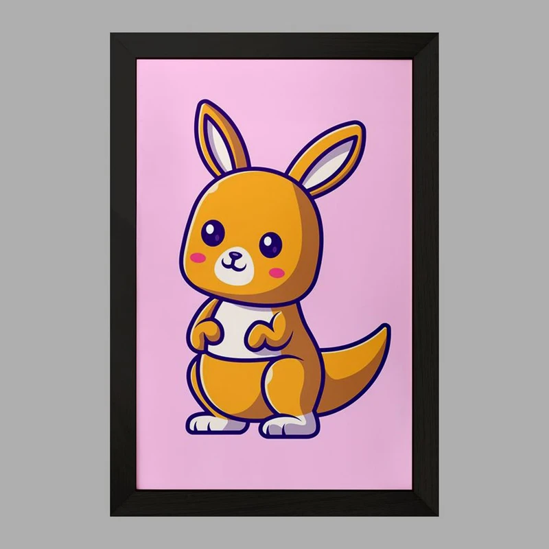 تابلو خندالو مدل حیوانات بامزه کانگورو کد 29699