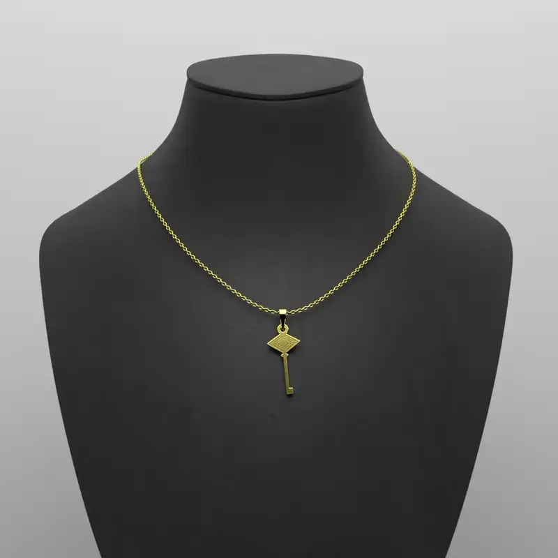 گردنبند طلا 18 عیار زنانه مدوپد مدل کلید کد D2-1-1058