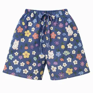 شلوارک راحتی زنانه ماییلدا طرح گل و خرگوش کد 5566-4