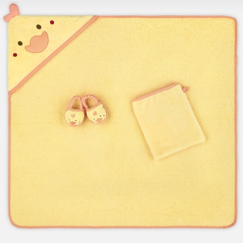 ست حوله پالتویی 3 تکه کودک میسپیگا مدل Chick