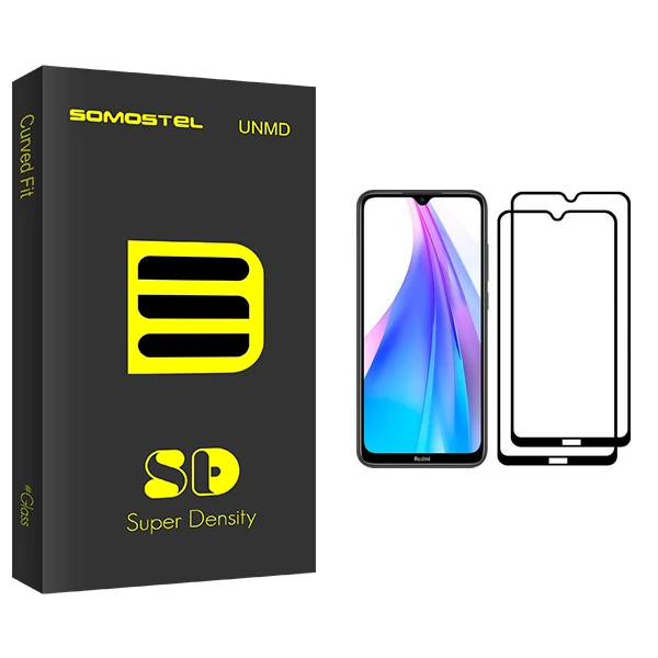محافظ صفحه نمایش سوماستل مدل SD Glass مناسب برای گوشی موبایل شیائومی Redmi Note 8T بسته دو عددی