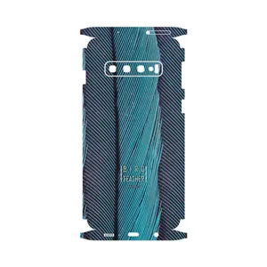 MAHOOT Turquoise feathers-FullSkin Cover Sticker for Samsung Galaxy S10