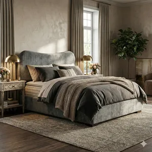 تخت خواب چوبی دونفره دیبا روکش امیدی مدل تدی 2250 سایز 200×160 سانتی متر