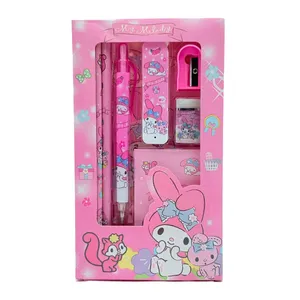 بسته لوازم تحریر مدل کرومی و ملودی مجموعه 7 عددی