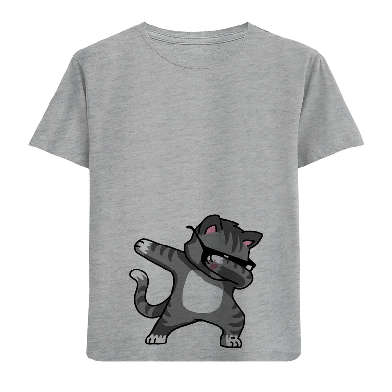تی شرت آستین کوتاه پسرانه مدل گربه D265