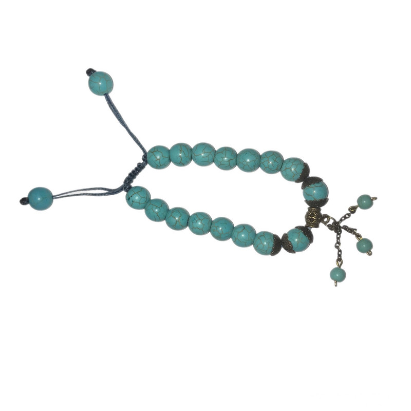 دستبند زنانه مدل سنگ فیروزه کد S-140