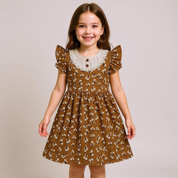 پیراهن دخترانه مدل بابونه ایتالیا