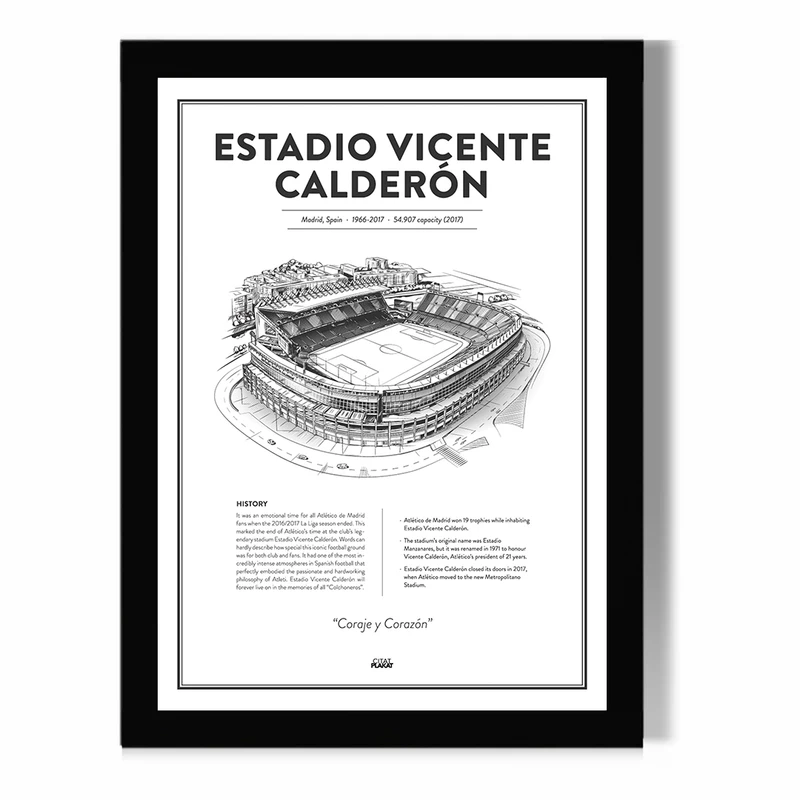 تابلو مدل دیواری طرح استادیوم اتلتیکو مادرید Estadio Vicente Calderon کد FD045