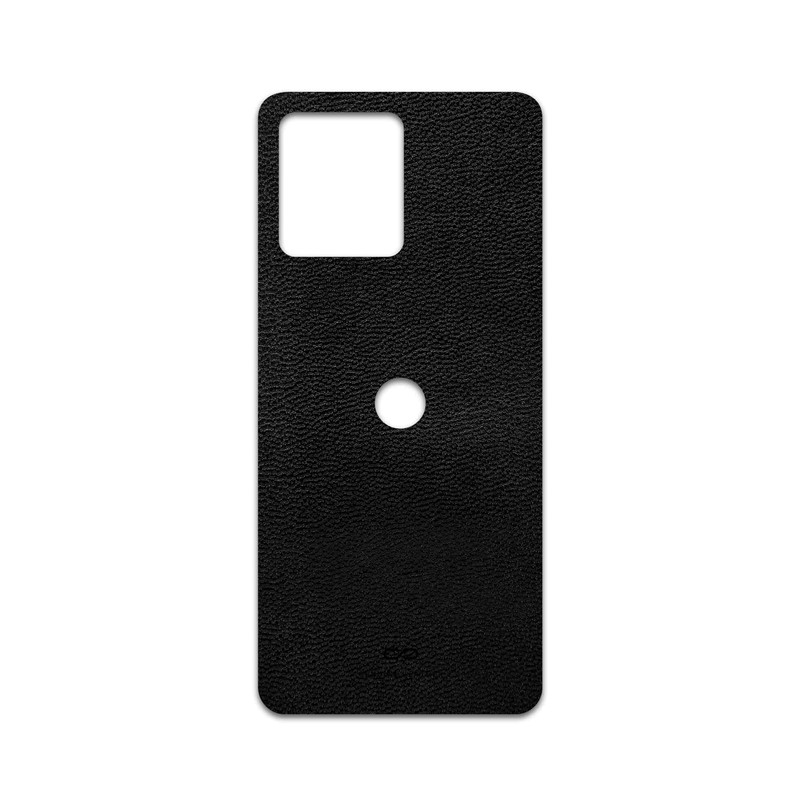 برچسب پوششی ماهوت مدل Black-Leather مناسب برای گوشی موبایل موتورولا Moto G84