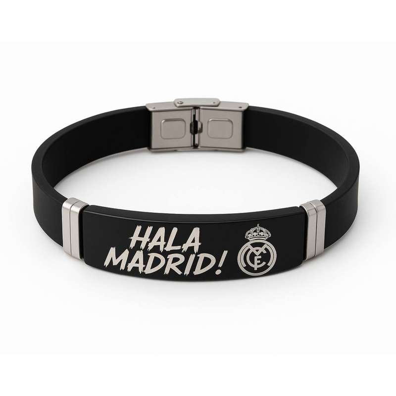 دستبند چرمی مدل فوتبالی رئال مادرید