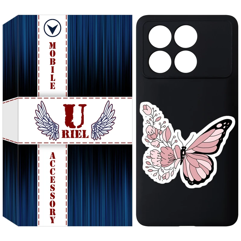 کاور یوریل مدل KSH کد 98 طرح پروانه مناسب برای گوشی موبایل شیائومی Poco X6 Pro