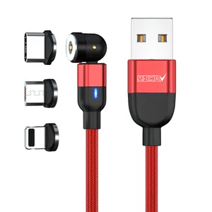 کابل تبدیل مغناطیسی USB به لایتنینگ/ USB-C/ MicroUSB مکا مدل MUCM طول 2 متر