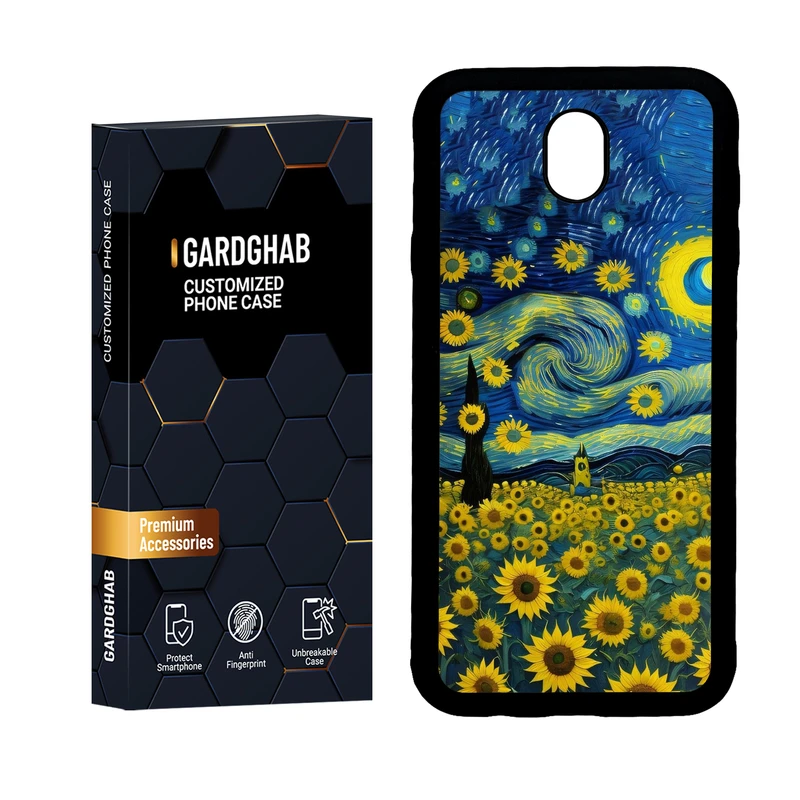 کاور گارد قاب مدل دور ژله ای هنری مناسب برای گوشی موبایل سامسونگ Galaxy J7 Pro