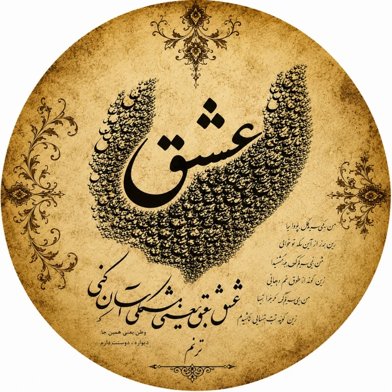 دف مدل ترنم طرح عشق 
