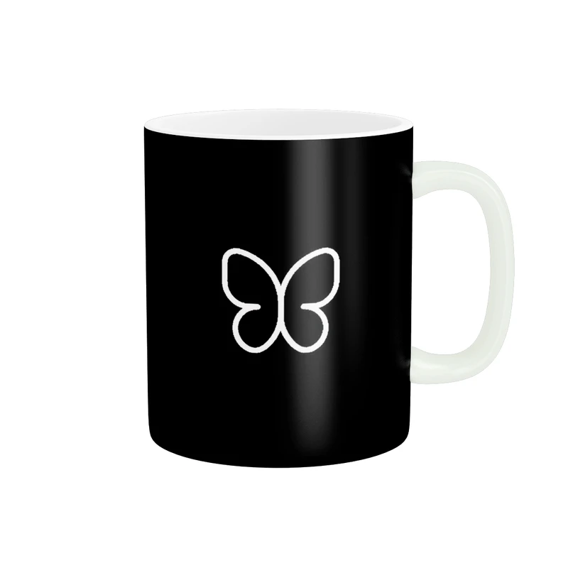 ماگ پادآفرین مدل فانتزی طرح پروانه کد p10006