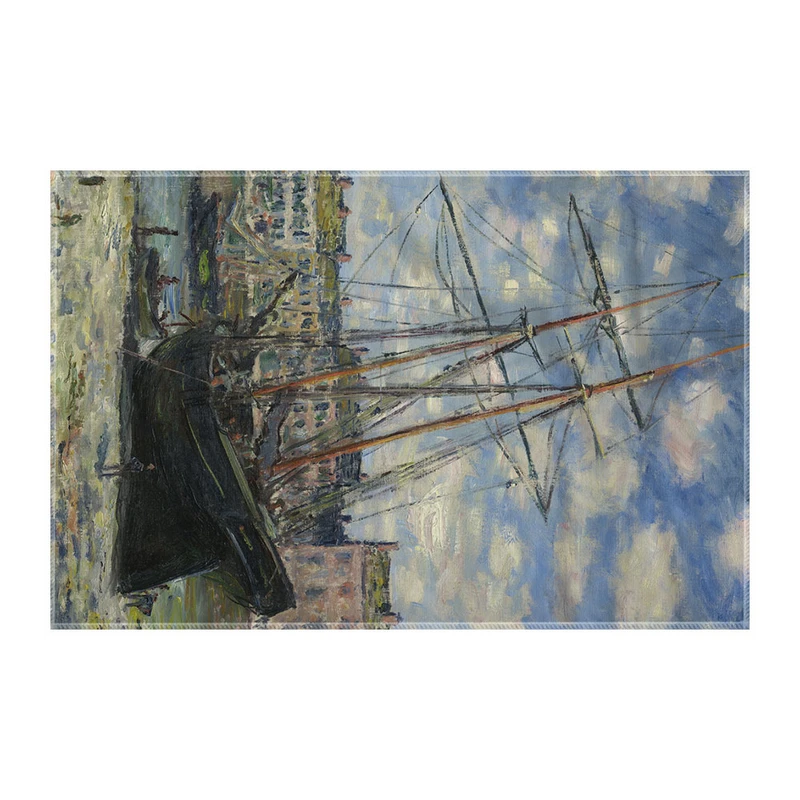 کاغذ کادو ترمه طراحان ایده مدل قایق پهلوگرفته در عمق کم از مونه کد art0243 سایز 57x37 سانتی متر