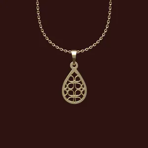 گردنبند طلا 18 عیار زنانه مدوپد مدل هندسی کد W2-1-1265