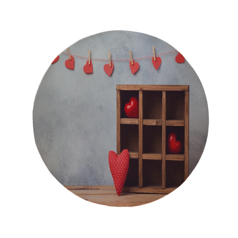 پادری مدل دایره طرح قلب کد 6251 سایز 90 × 90 سانتی متر 