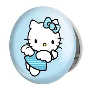 آینه جیبی خندالو طرح هلو کیتی مدل تاشو کد 24736 