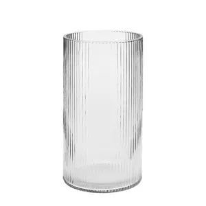 گلدان دکوری مدل شیشه ای استوانه ای کد R1050