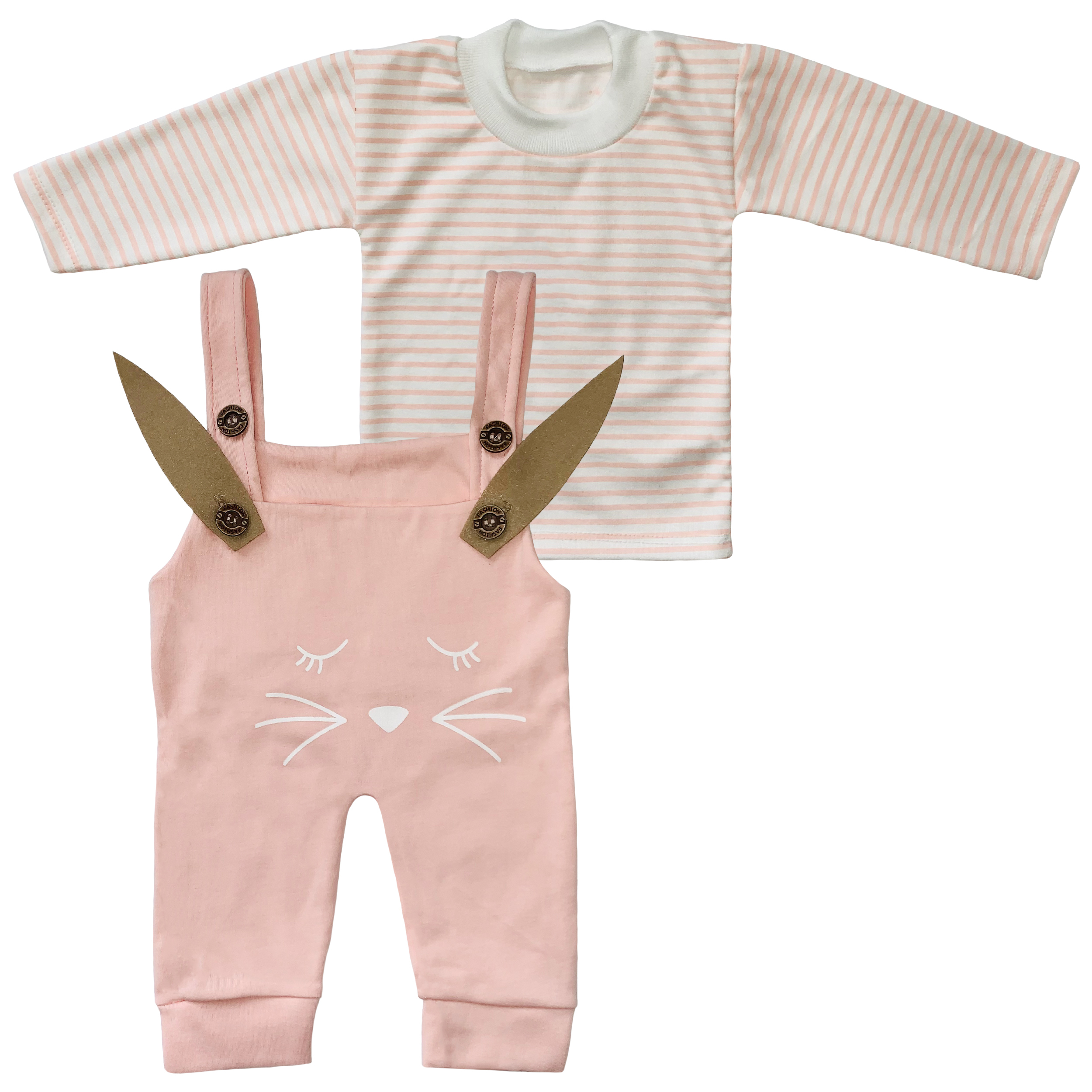 ست تی شرت و سرهمی نوزادی طرح خرگوش کد FF-202