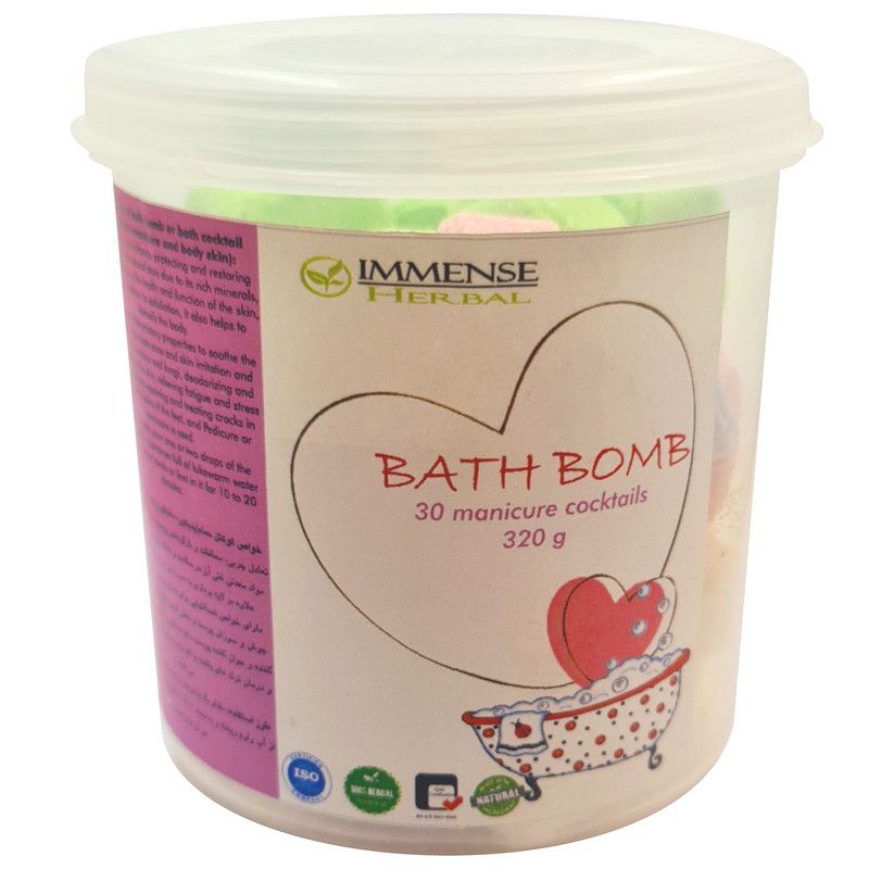 کوکتل مانیکور ایمنس هربال مدل قلب کد M30 وزن 325 گرم مجموعه 30 عددی -  - 1