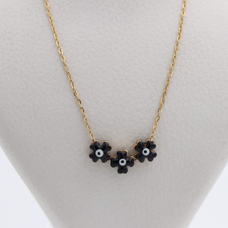 گردنبند دخترانه مدل چشم نظر گل کد 12615
