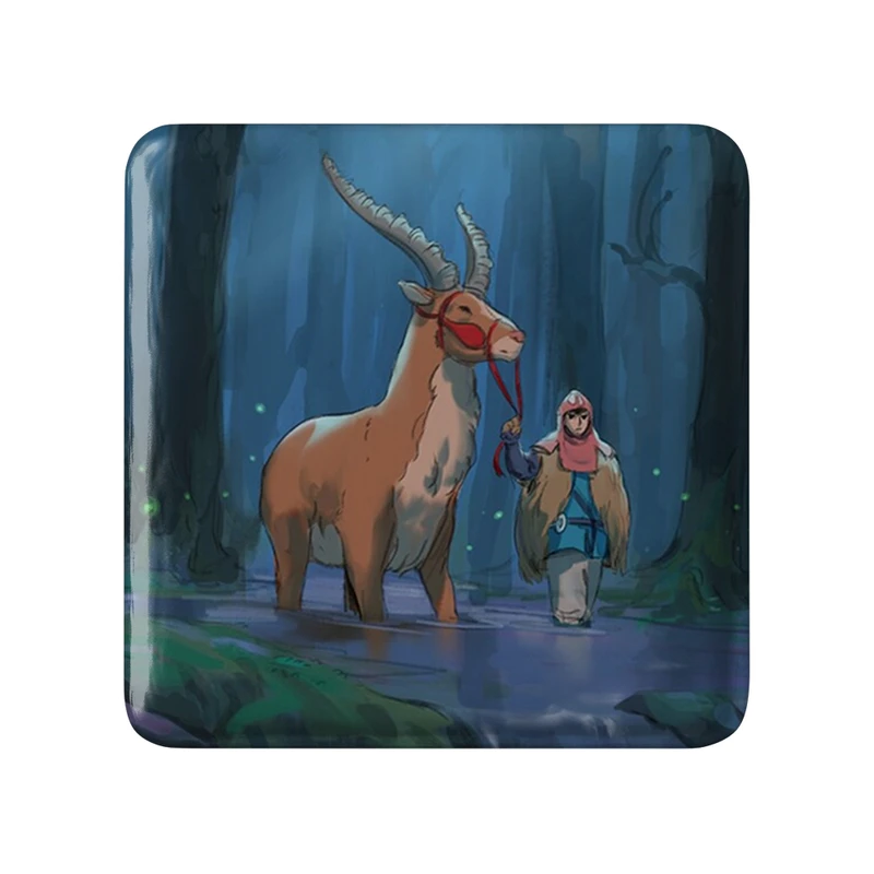 مگنت خندالو طرح آشیتاکا انیمه پرنسس مونونوکه مدل مربعی کد 34089